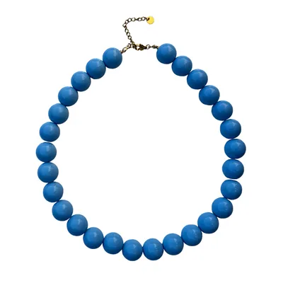Bubbelketting jeans blauw goud